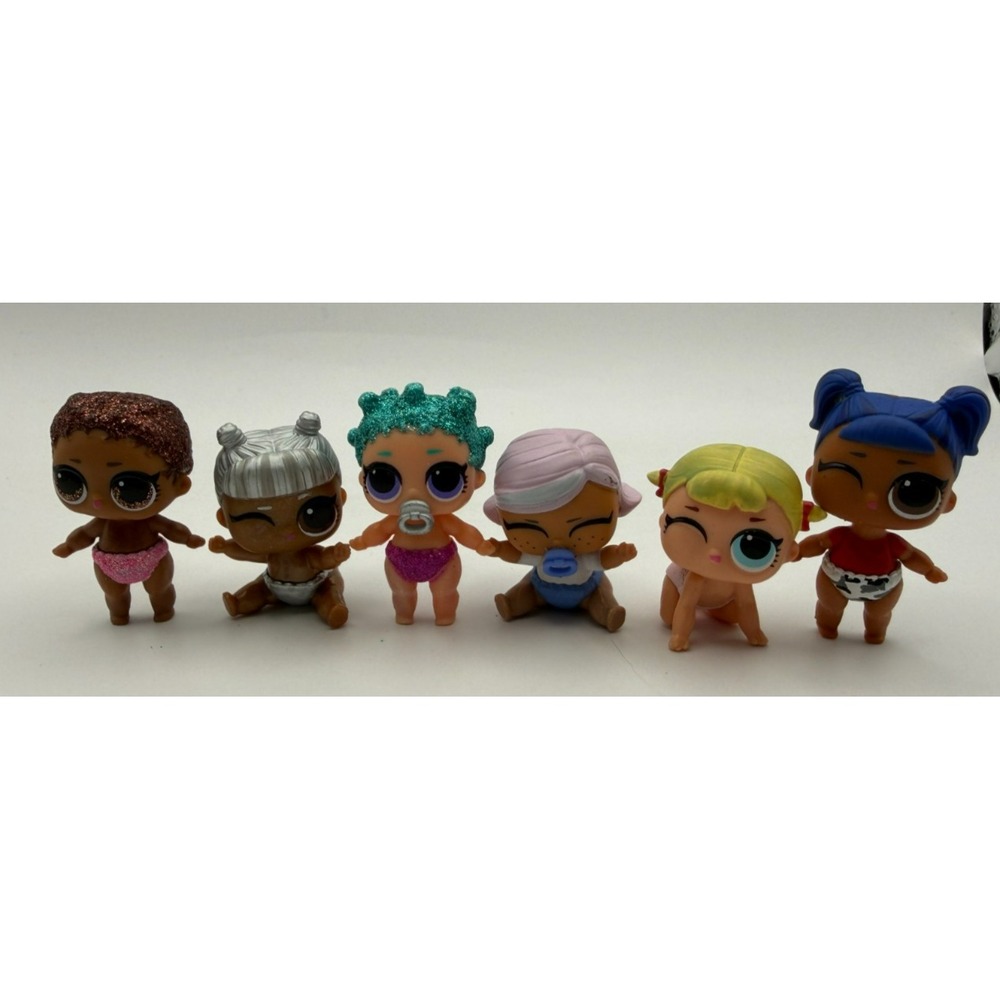 LOL Surprise Lil Sisters Lot of 6 MGA Glitterati Lil Cosmic Queen Ultra Rare